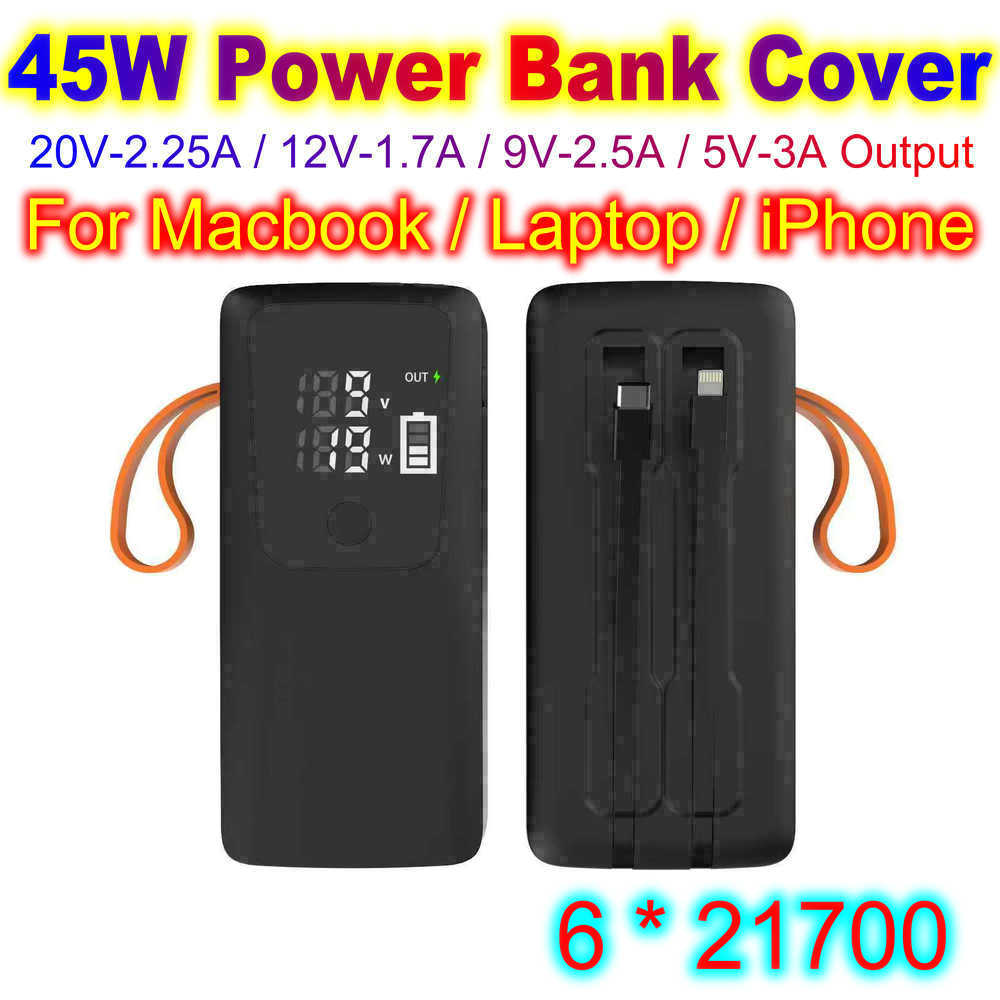 Battery Case Storage - 45w power bank escudo 21700 bateria