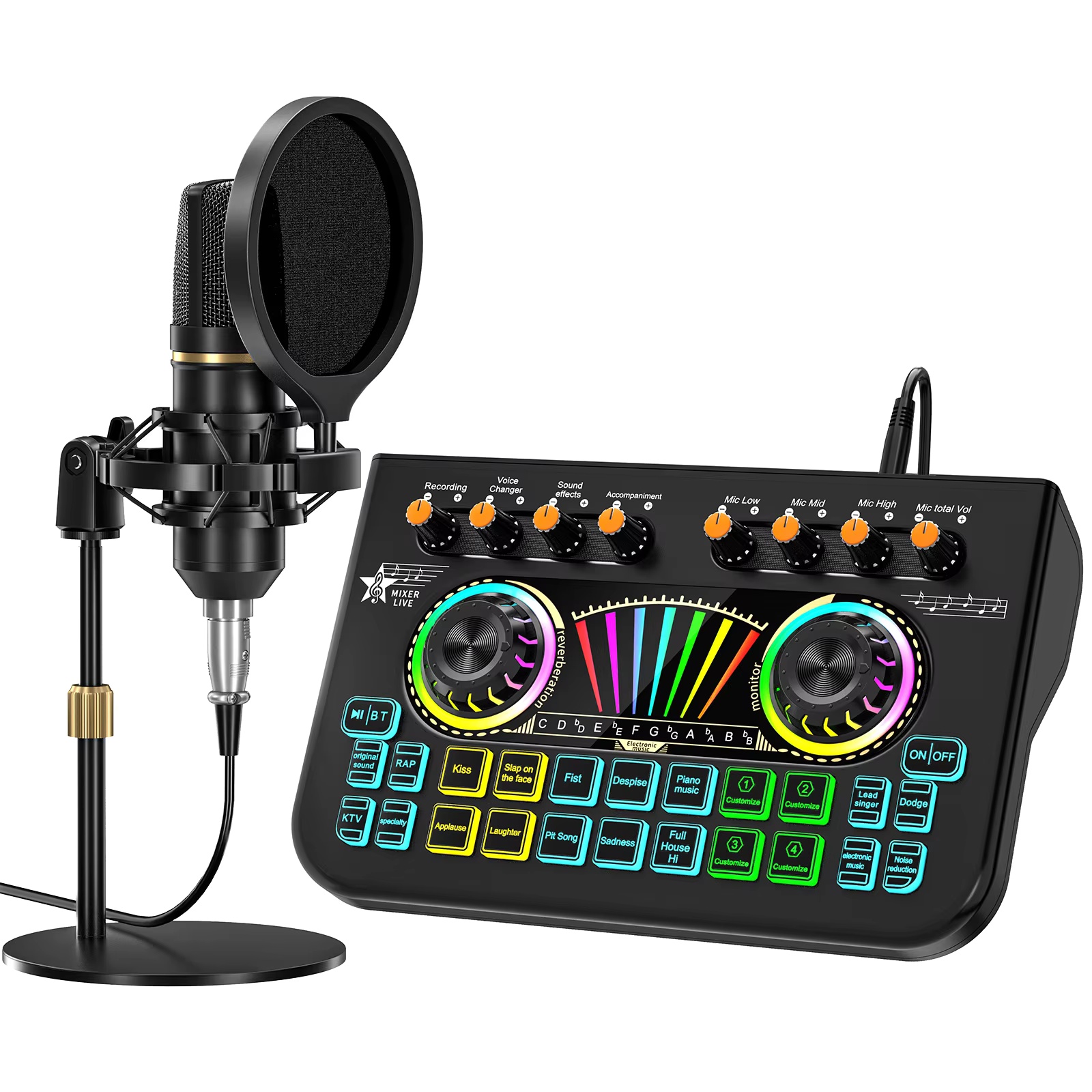 Shure Mic Sm58 - Kit de Microfone para Podcast Tenlamp