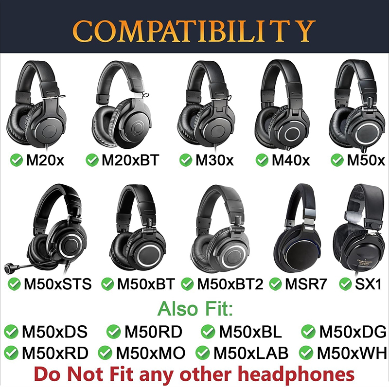 Almofadas de Substituição para - Audio Technica Headphone Ath-M50X avaliação e preço