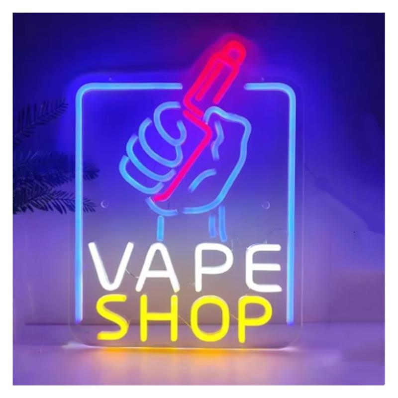 Letreiro Neon Vape Shop com LE - Vaping Store avaliação e preço