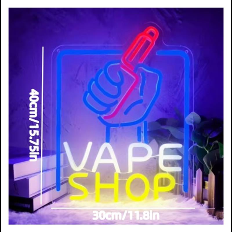 Letreiro Neon Vape Shop com LE - Vaping Store avaliação e preço