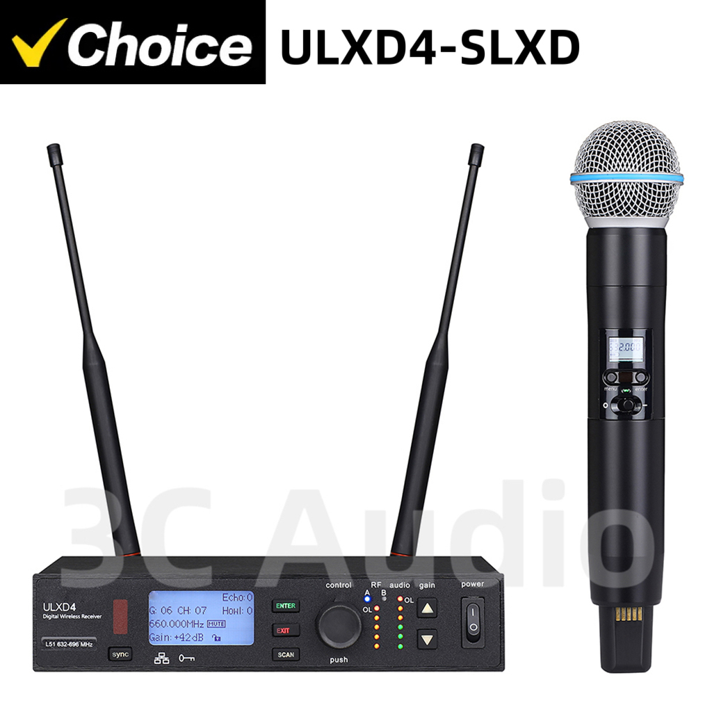 ULXD4-SLXD 500/600MHz Microfon - Shure Mic Sm58 avaliação e preço