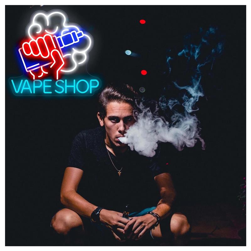 Letreiro Neon de Vape Shop com - Vaping Store avaliação e preço