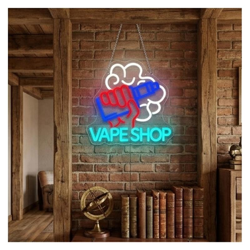 Letreiro Neon de Vape Shop com - Vaping Store avaliação e preço